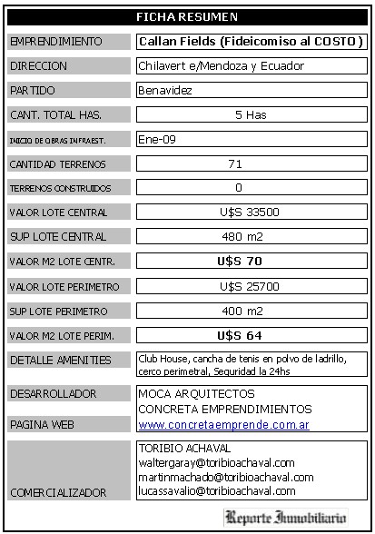 FIDEICOMISO AL COSTO PARA BARRIO PRIVADO