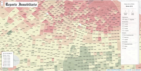Valor m2 de venta y alquiler