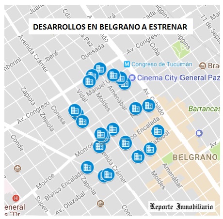 Departamentos a estrenar en Belgrano