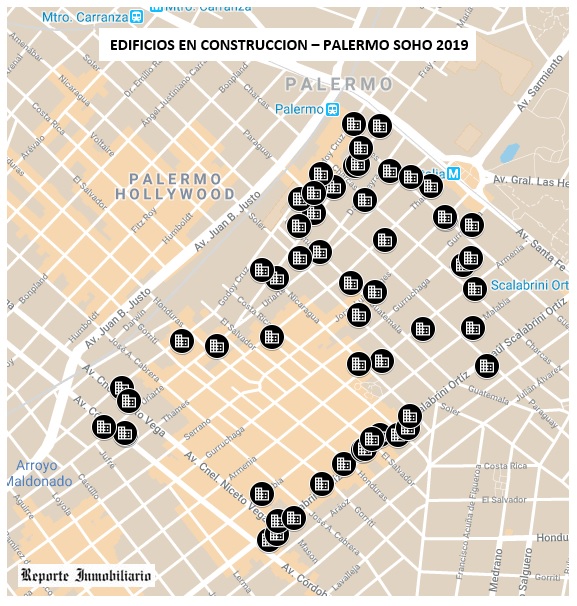 Obras desde el pozo en Palermo soho