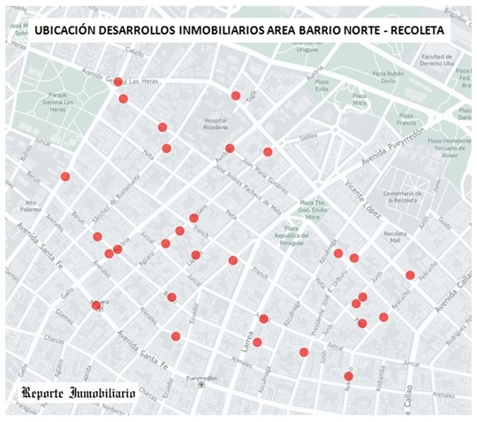 plano departamentos a estrenar en Barrio Norte – Recoleta