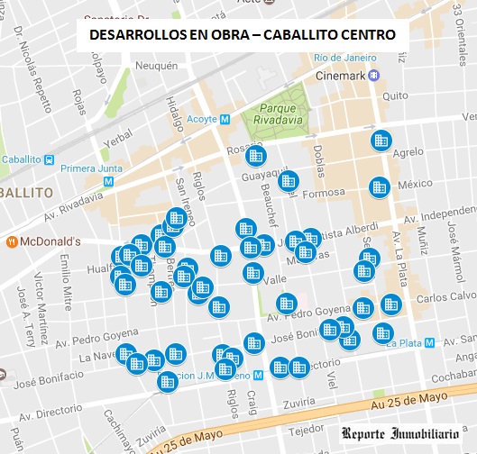 oferta de departamentos a estrenar en Caballito