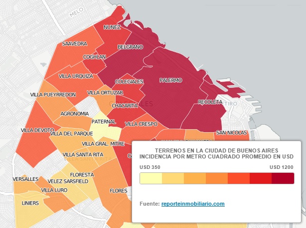 Valores de terrenos en Buenos Aires 2017